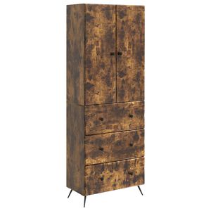 vidaXL Skab S&aelig;t 2 stk. 66 x 34,5 x 90 cm Konstrueret tr&aelig; R&oslash;get eg