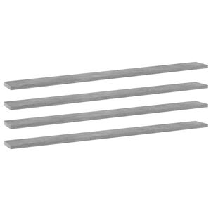 vidaXL boghylder 4 stk. 100x10x1,5 cm konstrueret tr&aelig; betongr&aring;