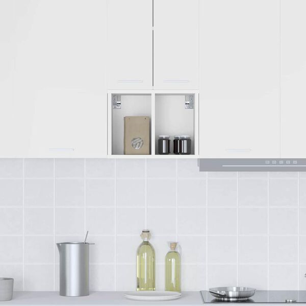 vidaXL H&aelig;ngeskab med opbevaring Hvid 30 x 29,5 x 40 cm Konstrueret tr&aelig;