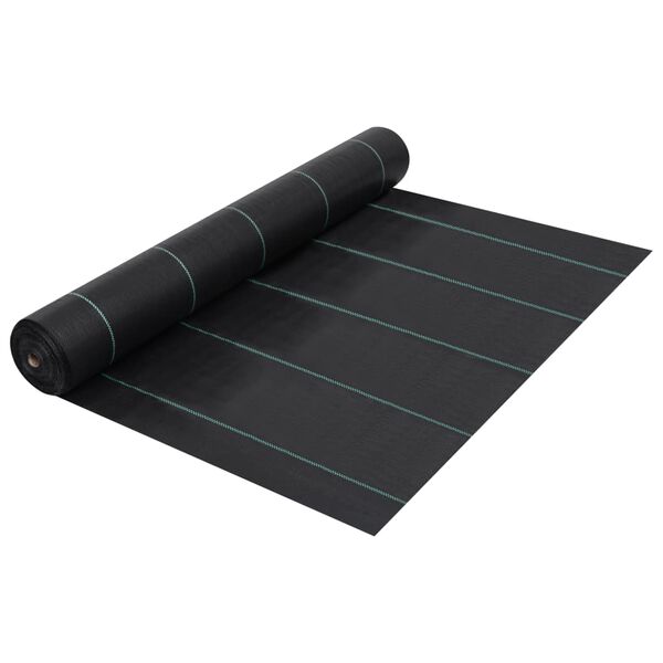 vidaXL ukrudtsdug 1x10 m PP mat sort