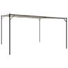 vidaXL pavillon 4x4 m 180 g/m&sup2; stof og st&aring;l beige