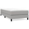 vidaXL Boxspring sengeramme Lysegr&aring; 100x200 cm Stof