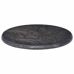 vidaXL bordplade &Oslash;50x2,5 cm marmor sort