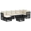 vidaXL Havesofa S&aelig;t 8 stk. Sort polyrattan