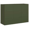 vidaXL plantekasse olivengr&oslash;n 120x40x80 cm koldvalset st&aring;l