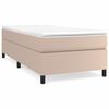 vidaXL kontinentalseng 90x190 cm kunstl&aelig;der cappuccinofarvet