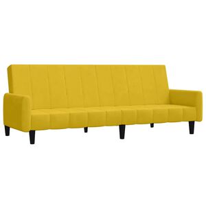 vidaXL 2-personers sovesofa fl&oslash;jl gul