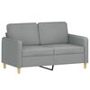 vidaXL 2-personers sofa 120 cm stof lysegr&aring;