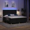 vidaXL LED Box Spring Bed med madras Sort 180 x 200 cm Stof