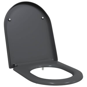vidaXL Toilet s&aelig;de Antracit 49 x 36 x 4 cm Duroplast