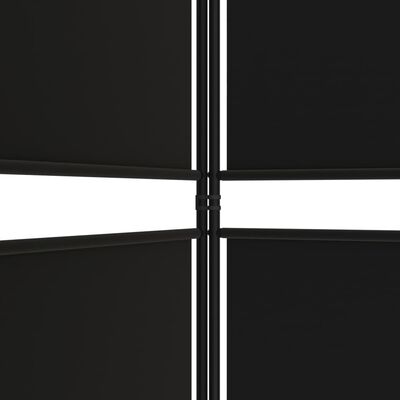 vidaXL 6-panels rumdeler 300x220 cm stof sort