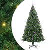 vidaXL Kunstigt juletr&aelig; med stativ Gr&oslash;n 210 cm PVC og St&aring;l og Plastik