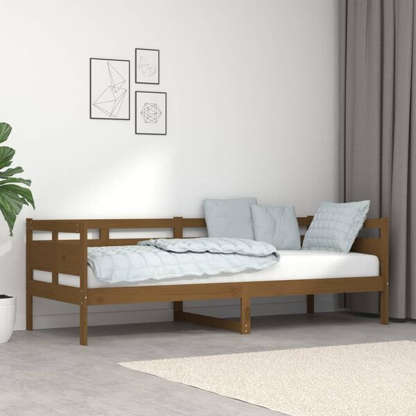 vidaXL daybed 80x200 cm massivt fyrretr&aelig; gyldenbrun