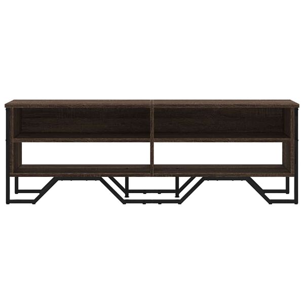 vidaXL tv-bord 122x34x41 cm konstrueret træ brun egetræsfarve