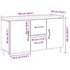 vidaXL Sideboard med skuffe Sort eg 100 x 36 x 60 cm Konstrueret træ