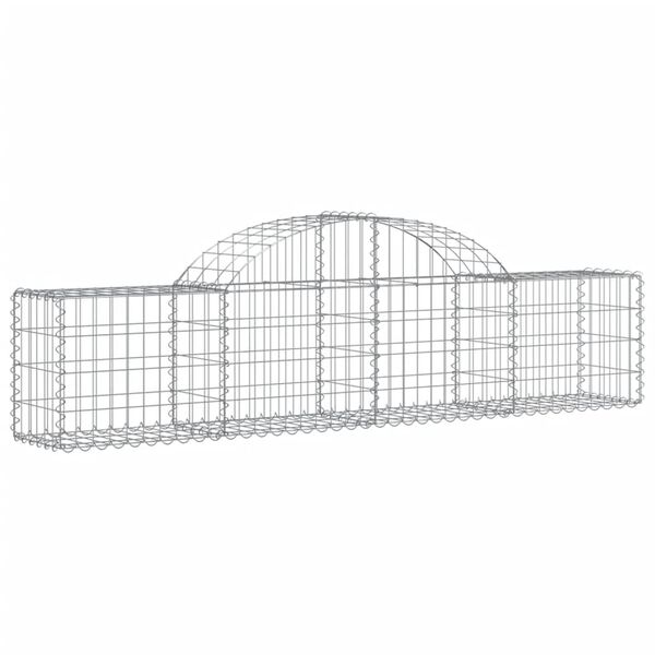 vidaXL buede gabionkurve 20 stk. 200x30x40/60 cm galvaniseret jern