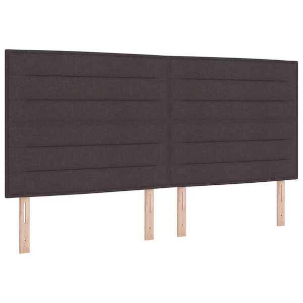 vidaXL Box spring seng med madras M&oslash;rk Brun 200 x 200 cm Stof