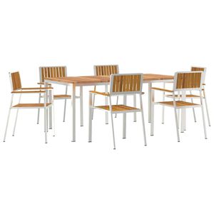 vidaXL Udend&oslash;rs spise s&aelig;t 7 stk. 180 x 90 x 75 cm