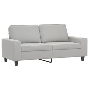vidaXL 2-personers sofa 140 cm mikrofiberstof lysegr&aring;