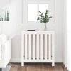 vidaXL radiatorskjuler 79,5x19x84 cm massivt fyrretræ hvid