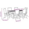 vidaXL spisebordss&aelig;t til haven 7 dele massivt akacietr&aelig; og textilene
