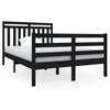 vidaXL sengeramme 120x190 cm Small Double massivt tr&aelig; sort