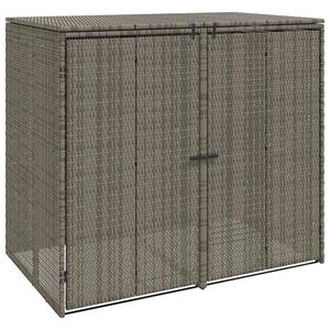 vidaXL Affaldsbin boks 2 stk. Gr&aring; 130 x 80 x 115 cm Polyethylen