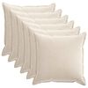vidaXL Pudebetr&aelig;k 6 stk. HOUTEN Cremefarvet 70 x 70 cm Chenille Stof