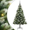 vidaXL Kunstig H&aelig;ngslet Juletr&aelig; med Flocket Sne 150 LED'er Varm hvid