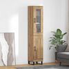 vidaXL Highboard Artisan Egetr&aelig; 34,5 x 34 x 180 cm Konstrueret tr&aelig;