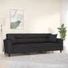 vidaXL 2-personers sofa m. puder og hynder 210 cm mikrofiberstof sort