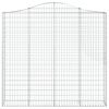 vidaXL buede gabionkurve 18 stk. 200x30x180/200 cm galvaniseret jern