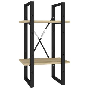 vidaXL bogreol med 2 hylder 40x30x70 cm konstrueret tr&aelig; sonoma-eg