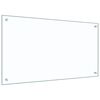 vidaXL K&oslash;kkenbacksplash 2 pcs Transparent 90 x 50 cm h&aelig;rdet glas