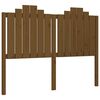 vidaXL sengeramme med sengegavl 140x190 cm massivt tr&aelig; gyldenbrun
