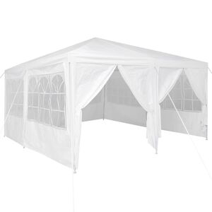 vidaXL Party Tent Hvid 400 x 400 x 266 cm Polyethylen