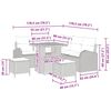 vidaXL Havesofa S&aelig;t med pude med opbevaring 8 pcs Beige og lys gr&aring;