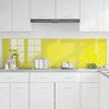 vidaXL K&oslash;kkenbacksplash 2 pcs Gul 90 x 50 cm h&aelig;rdet glas