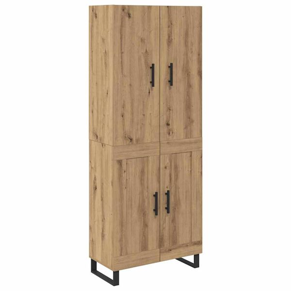 vidaXL Highboard 2 pcs Artisan Egetr&aelig; 69,5 x 34 x 180 cm