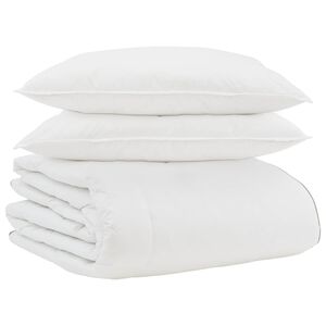 vidaXL Vinter dyne med pude 3 pcs Hvid Dunfjer