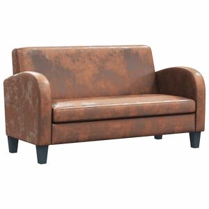 vidaXL 2-personers sofa kunstigt ruskind brun