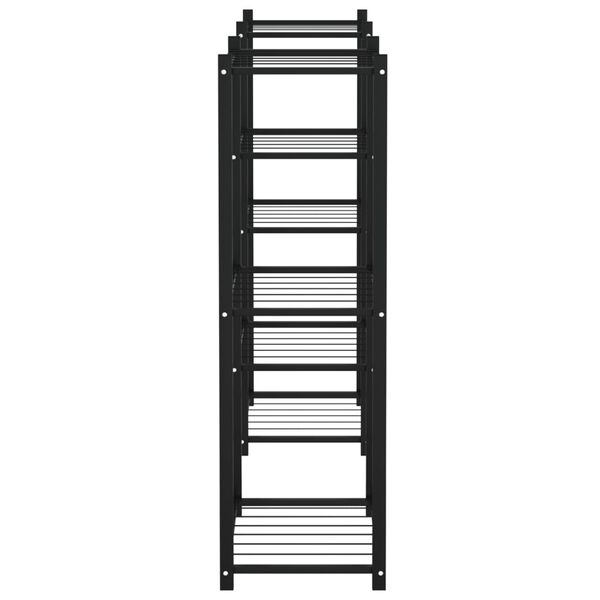 vidaXL blomsterstativ 83x25x80 cm jern sort