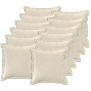 vidaXL Pudebetr&aelig;k 12 stk. HOUTEN Cremefarvet 40 x 40 cm