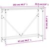 vidaXL konsolbord 102x22,5x75 cm konstrueret tr&aelig; brunt egetr&aelig;