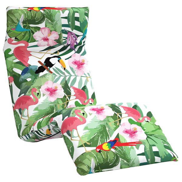 vidaXL foldbar liggestol 175x54x8,5 cm oxfordstof flerfarvet