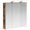 vidaXL Badev&aelig;relsesspejlskab R&oslash;get eg 70 x 14,5 x 70 cm