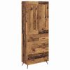 vidaXL Highboard Gammelt tr&aelig; 69,5 x 34 x 180 cm Konstrueret tr&aelig;