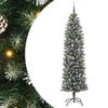 vidaXL Kunstigt slankt juletr&aelig; Gr&oslash;n og Hvid 240 cm