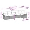 vidaXL Havesofa S&aelig;t med pude 6 pcs Sort polyrattan