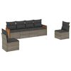 vidaXL sofas&aelig;t til haven 6 dele med hynder polyrattan gr&aring;